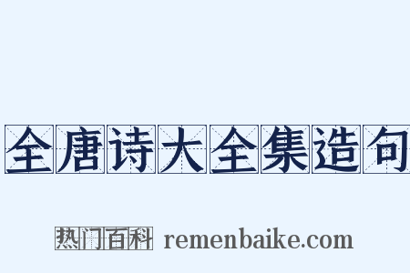 全唐诗大全集造句是什么意思的图片